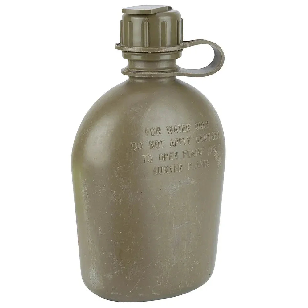 US Feldflasche 1 qt. mit Bezug oliv gebraucht - Image 3
