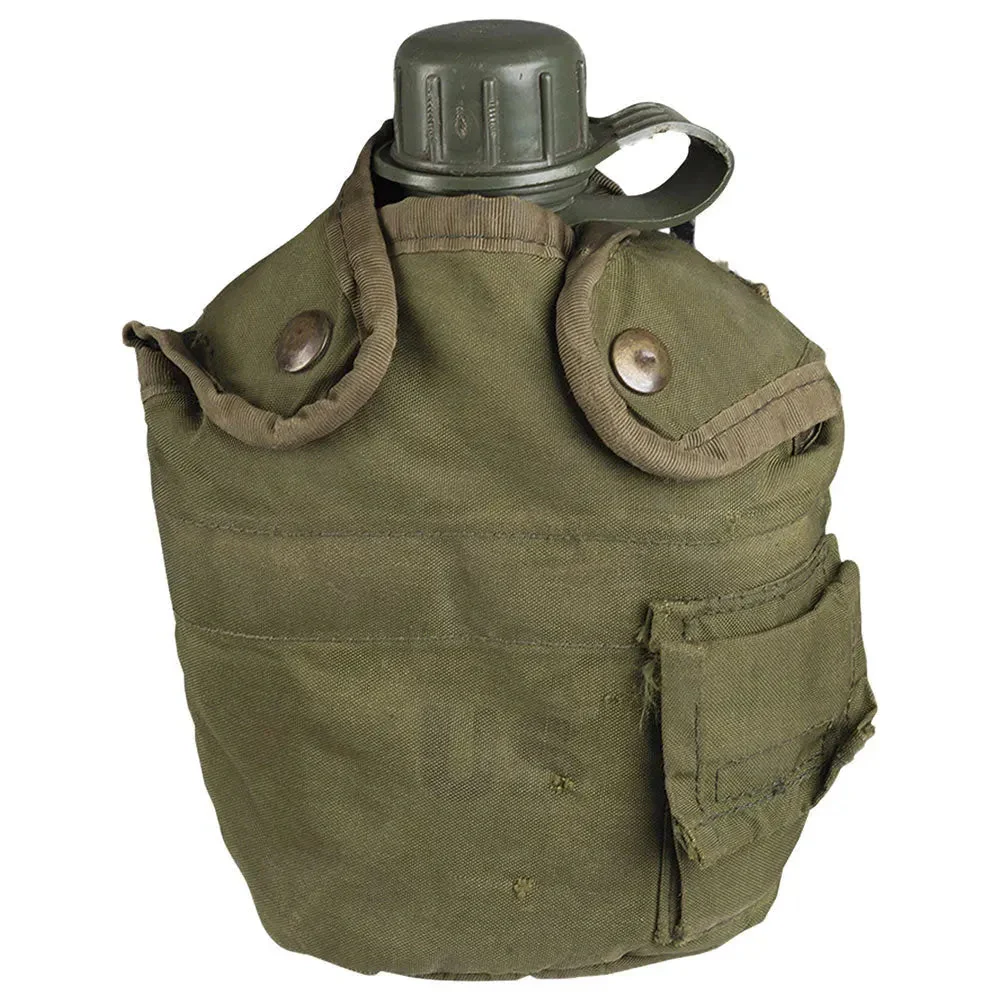 US Feldflasche 1 qt. mit Bezug oliv gebraucht - Image 4