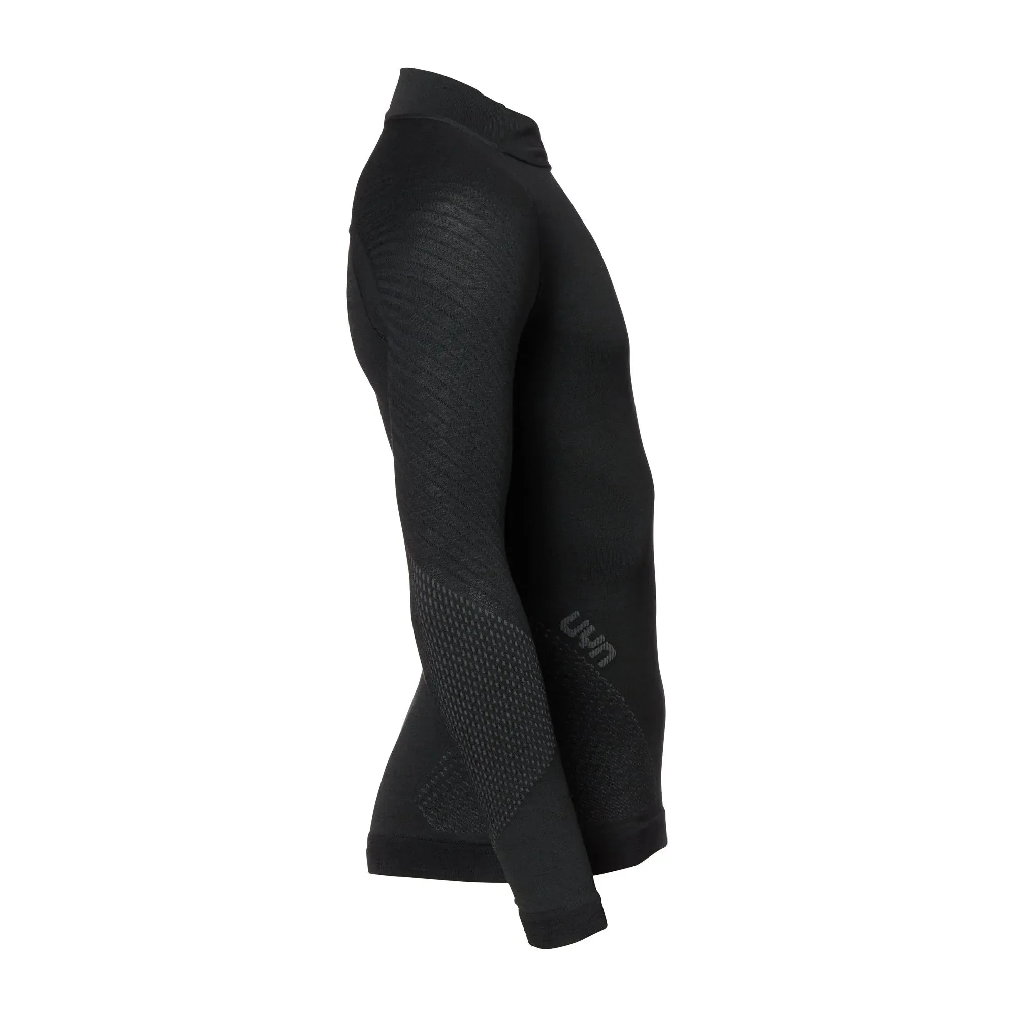 Longsleeve Rollkragen Fusyon Merino Männer schwarz anthrazit - Image 3
