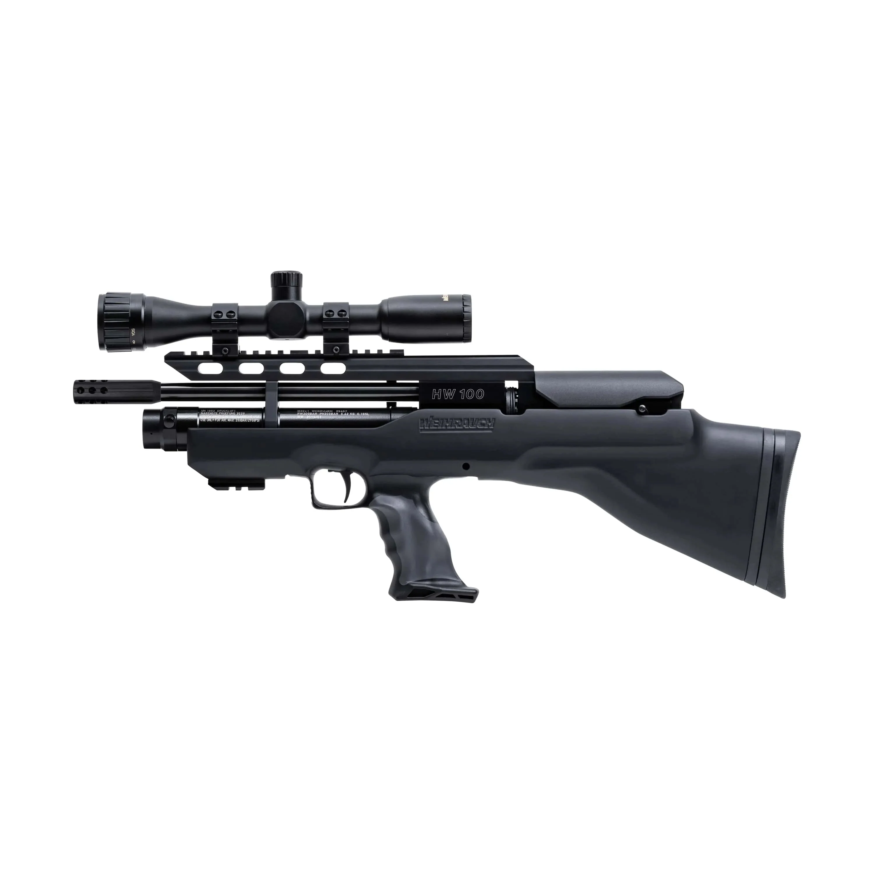 HW 100 Pressluftgewehr Bullpup 4,5 mm mit Schalldämpfer