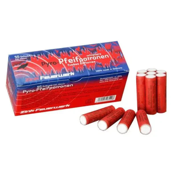 Pfeifpatronen 15 mm 50 Stück